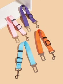 1入組可調節隨機色寵物汽車安全帶