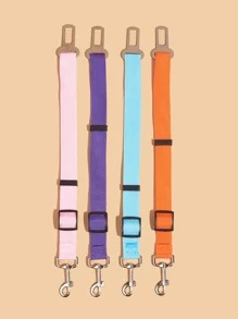 1入組可調節隨機色寵物汽車安全帶