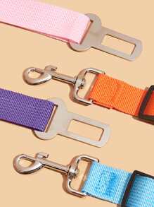 1入組可調節隨機色寵物汽車安全帶