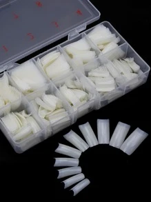 500 Peças/Pacote Dicas de Unhas Postiças, Cápsulas de Prática Acrílica, Unhas Artificiais, Gel Macio Cobertura Completa Ponta de Caixão, Dicas de Unhas, Ferramentas de Manicure, Unhas Coladas