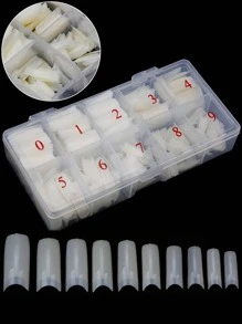 500 Peças/Pacote Dicas de Unhas Postiças, Cápsulas de Prática Acrílica, Unhas Artificiais, Gel Macio Cobertura Completa Ponta de Caixão, Dicas de Unhas, Ferramentas de Manicure, Unhas Coladas