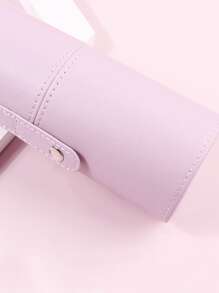 1 pieza liso Cepillo de maquillaje Cubo de almacenamiento - Púrpura malva - Ver 3