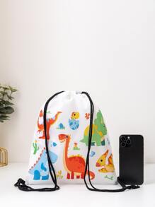 男孩卡通圖案束口背包 - 彩色 - 查看 4