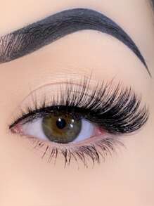 1 Cánh Cấp Mắt Thon Dài Mi Mắt To Full Giả Hàng Mi Mềm Mại Tự Nhiên Lông Mi Nối Dài Tác Dụng Giả Hàng Mi - màu đen - Xem 1