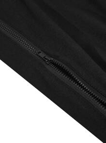 SHEIN LUNE Pantalones deportivos unicolor de cintura elástica - Negro - Ver 6