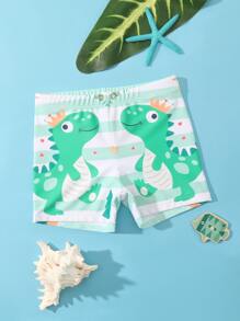 小男童卡通圖案泳褲