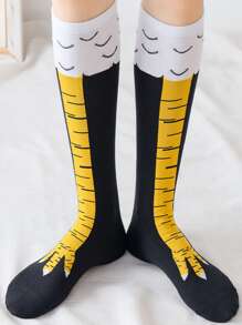 Calcetines altos con estampado de dibujos animados - Multicolor - Ver 6