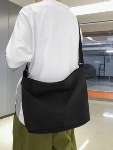 Nam Tối giản Túi Hobo , Balo Cho du lịch , Cao đẳng , Trường học Túi Sling Thể thao Cái túi Đối với Trung học phổ thông Trường đại học Học sinh Cho du lịch Cao đẳng Trường học - màu đen - Xem 2