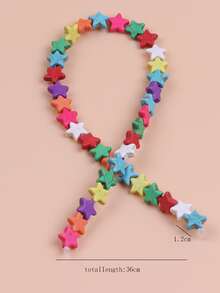 1 hebra Accesorio de joya DIY cuenta con estrella - Multicolor - Ver 3