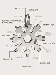 1入組便攜多功能迷你碳素鋼搞笑雪花設計維修工具 - 彩色 - 查看 5
