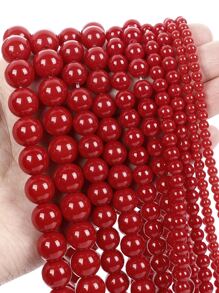 1 hebra Accesorio de joya DIY cuenta - Rojo - Ver 1