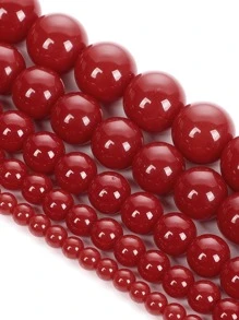 1 hebra Accesorio de joya DIY cuenta - Rojo - Ver 2