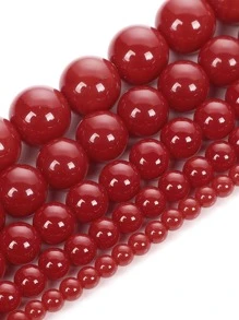 1 hebra Accesorio de joya DIY cuenta - Rojo - Ver 3