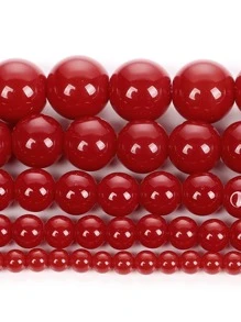 1 hebra Accesorio de joya DIY cuenta - Rojo - Ver 4