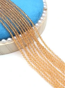 Phụ kiện trang sức DIY hạt 1 sợi - Màu vàng - Xem 2