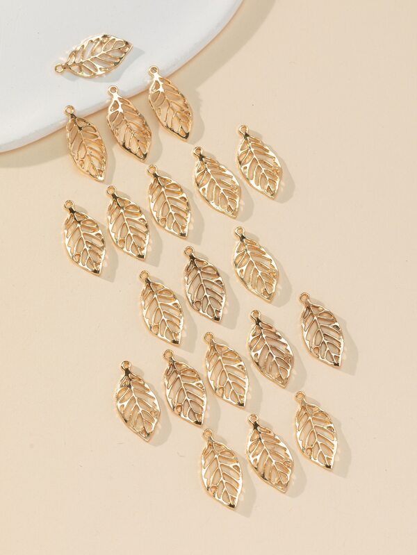 20pcs/set Metal Leaf DIY Pendant
