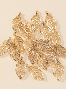 20pcs/set Metal Leaf DIY Pendant - Yellow Gold - View 2