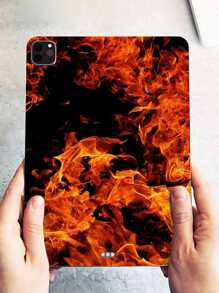 1pc 11 Inch Fire Pattern Sticker Compatible With iPad Pro - Multicolor - View 2