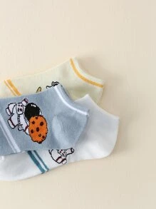 5pairs Men Cartoon Graphic Ankle Socks - Multicolor - View 4