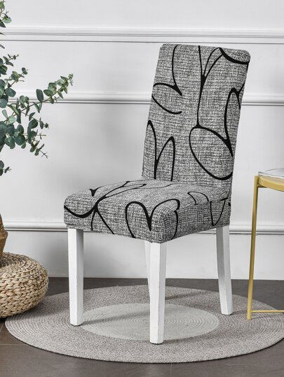 1/4/6pcs Floral Pattern Minimalist Chair Cover For Living Room