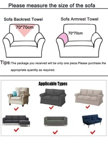 1 Đồ Họa Hoa Văn Sofa Khăn Hiện Đại Sofa Sofa Chăn Cho Gia Đình - Màu xanh lam - Xem 7