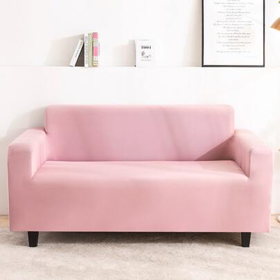 Stretchable All-Season Sofa Cover, With Anti-Slip Fixing Rod, Modern Solid Color Design, Machine Washable - Fits 1-4 Seater Sofas, Stain And Dust Resistant