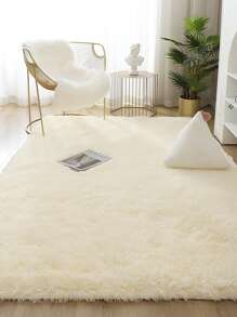 1入組白色家用地毯滌綸蓬鬆地板地毯 - 米色 - 查看 8