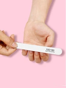 NailSunshine 20支/套 100/180目双面指甲锉，可水洗，可重复使用，适用于天然指甲和亚克力指甲的修甲工具，家用和美甲沙龙均可使用