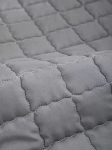 1pc Flower Embroidered Sofa Towel, Modern Polyester Sofa Cover Blanket For Home - Grey - View 5