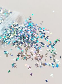 2 件装激光亮片星形美甲全息闪光闪亮四角星 DIY 美甲装饰片配件 - 彩色 - 查看 5