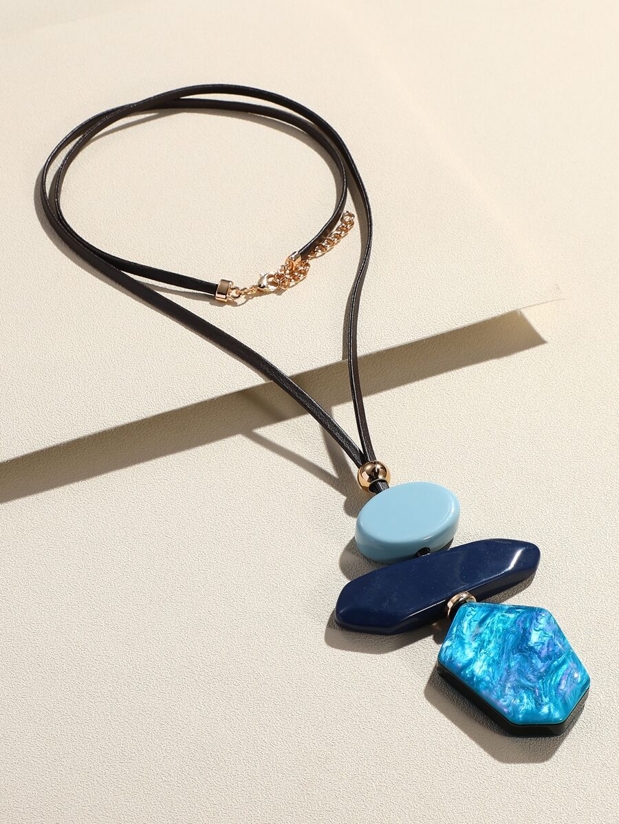 Collar con diseño geométrico - Multicolor - Ver 1