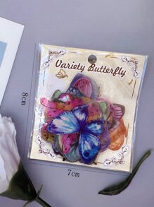 1set Watercolor Butterfly Stickers, 40pcs - Multicolor - View 4