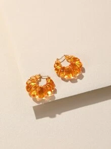 Hoa tai vòng tối giản - trái cam - Xem 1