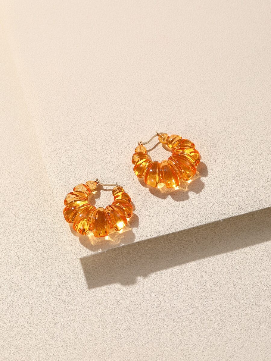 Hoa tai vòng tối giản - trái cam - Xem 1