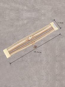 Rhinestone Trang trí nhiều lớp Vòng đeo tay từ tính - Màu Khaki - Xem 4
