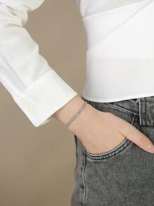 極簡手鏈 - 銀色 - 查看 2