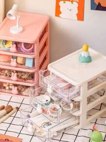 1 Hộp Nhựa Bảo Quản Thỏ Trang Trí Nhiều Lớp Để Bàn Hộp Bảo Quản Cho Gia Đình - trắng - Xem 2