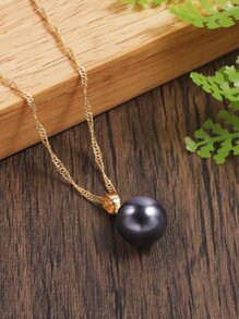 Vòng cổ ngọc trai giả - Xám - Xem 5