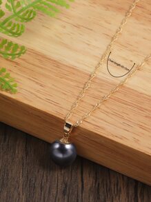 Vòng cổ ngọc trai giả - Xám - Xem 6