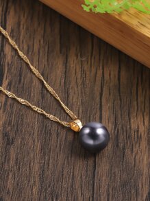 Vòng cổ ngọc trai giả - Xám - Xem 7