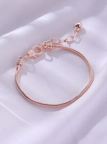 極簡素色手鏈 - 玫瑰金 - 查看 1