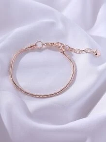 極簡素色手鏈 - 玫瑰金 - 查看 3