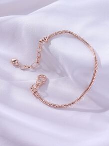 極簡素色手鏈 - 玫瑰金 - 查看 5