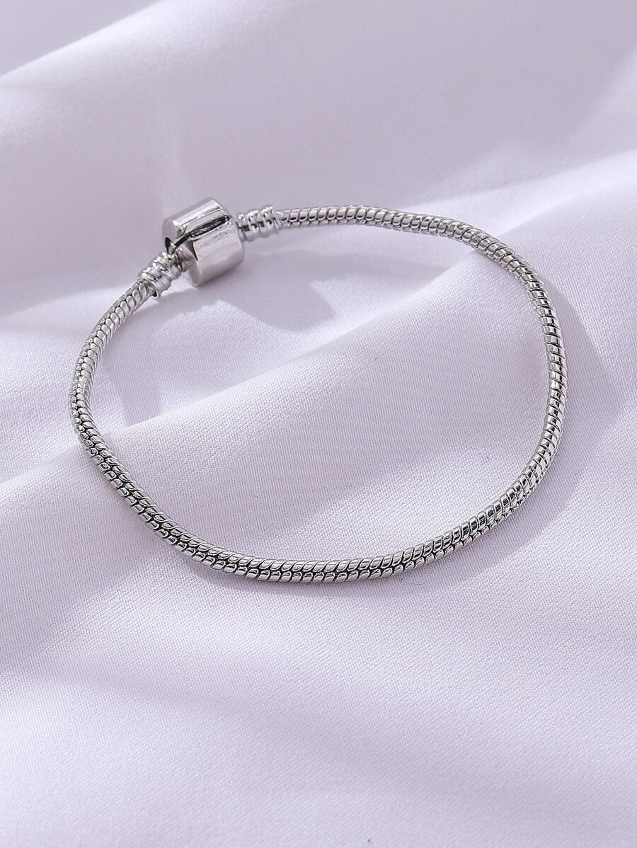 Minimalist Chain Bracelet - Silver - View 1