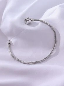 Minimalist Chain Bracelet - Silver - View 2