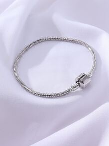 Minimalist Chain Bracelet - Silver - View 3