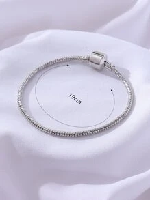 Minimalist Chain Bracelet - Silver - View 5