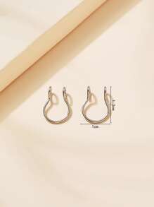 2pcs/set Fashionable Minimalist Nose Cuff Stainless Steel For Women & Men No Piercing Needed Septum Body Jewelry, Stainless Steel Jewelry