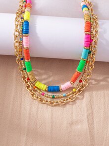 Gargantilla de color combinado a capas - Multicolor - Ver 2