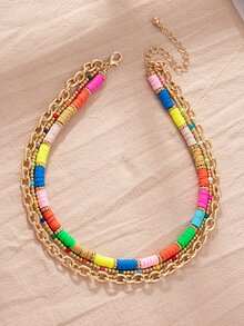 Gargantilla de color combinado a capas - Multicolor - Ver 3